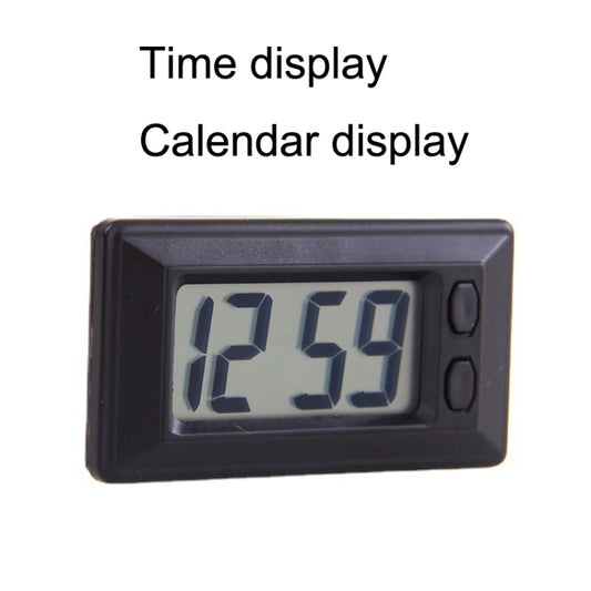 C33 Mini Home Car Electronic Clock With Hook And Loop Fastener(Black) by buy2fix