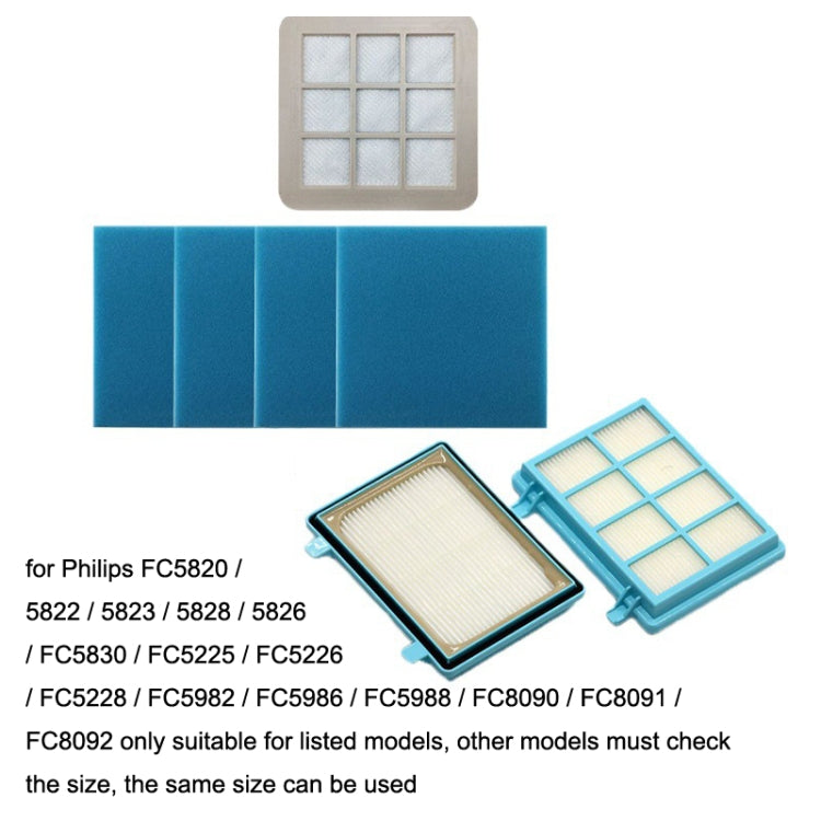 5PCS Sponge For Philips Vacuum Cleaner FC5823 / FC5826 / FC5830 / FC5832 Accessories by buy2fix
