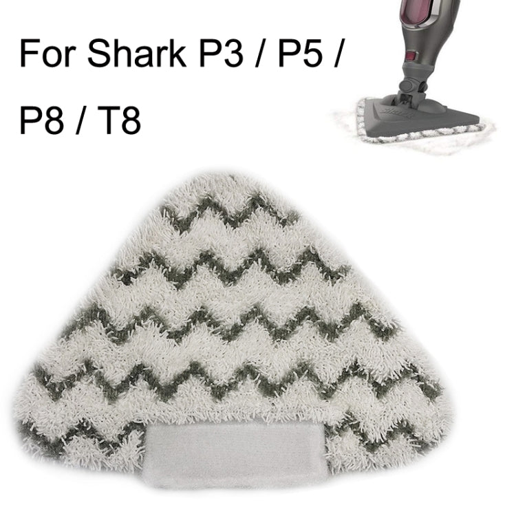 2PCS Steam Mop Triangular Cleaning Cloth For Shark P3 / P5 / P8 / T8(Gray Black) by buy2fix