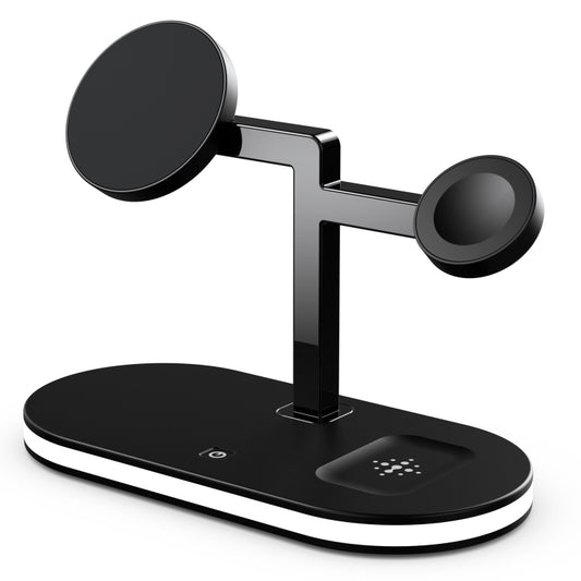 UD23 15W 3 In 1 Aluminum Alloy Wireless Charger, For Smartphone&iWatch&AirPods(Black) by buy2fix