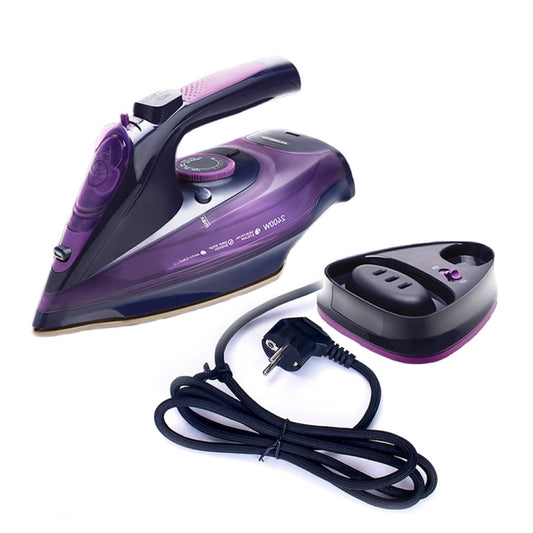 2400W Household Wireless Iron Handheld Steam Iron Garment Steamer,EU Plug(Purple) by buy2fix