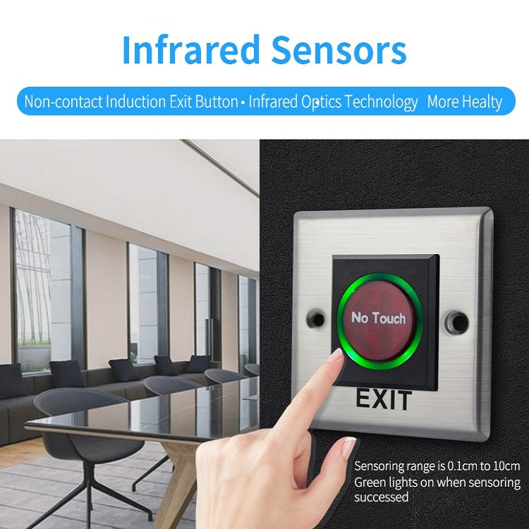 Infrared Induction Contact-free Access Control Door Open Button by buy2fix