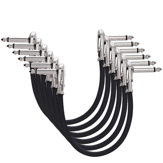 Single Block Audio Instrument Electric Guitar Effect Line, Cable Length: 30cm(Flat Head Silver) by buy2fix