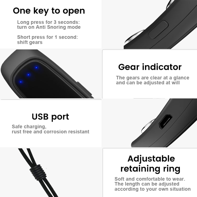 Smart Anti Snoring Device EMS Pulse Snoring Stop Effective Solution Snore Sleep Aid(Black) by buy2fix