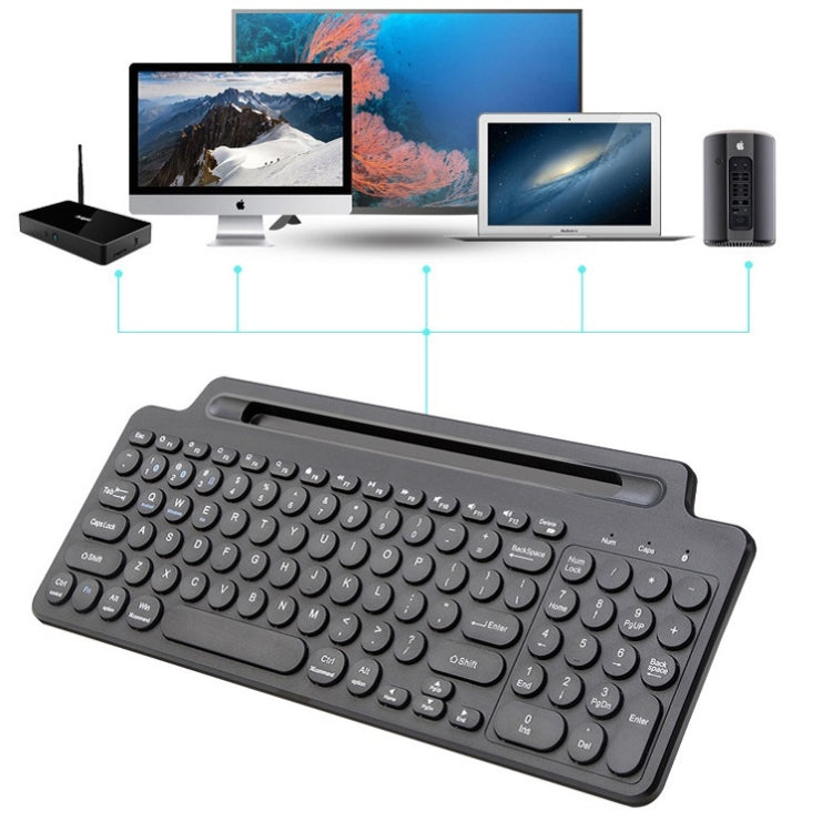 2.4G Bluetooth Wireless Keyboard With Card Slot Bracket No Touchpad by buy2fix