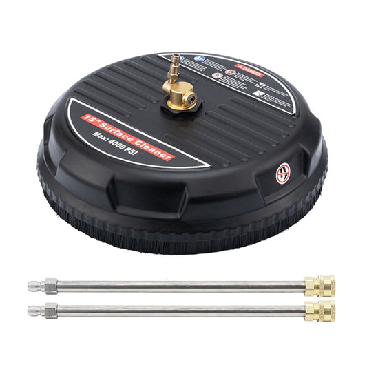 Round Floor Scrubber High Pressure Cleaner, Size: 15 inch Plastic+2 Shots by buy2fix