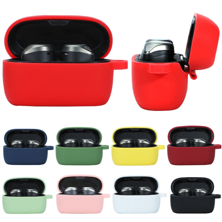 For Jabra Elite75T Sports Bluetooth Headphones Soft Silicone Case with hooks(White) by buy2fix