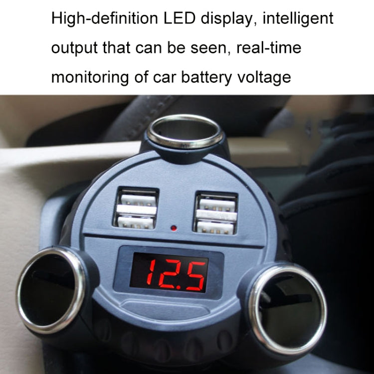 KingNeed C30 Four USB Car Charger 3 In 1 Car Cigarette Lighter by KingNeed