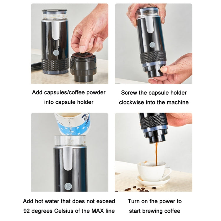 Fully Automatic Portable Wireless Coffee Machine(Black) by buy2fix