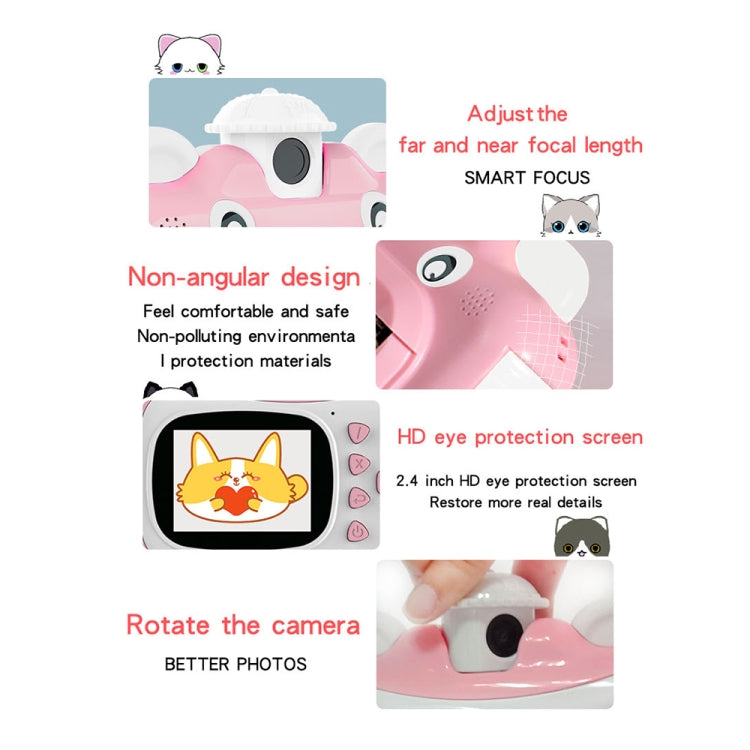 KX01-1 Smart Photo and Video Color Digital Kids Camera without Memory Card(Pink+White) by buy2fix