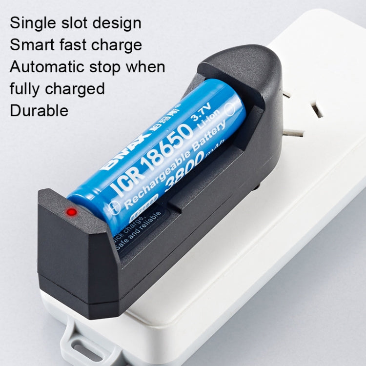 10 PCS BMAX Single Slot Direct Insert Power Supply 18650 Lithium Battery Charger(EU Plug) by buy2fix