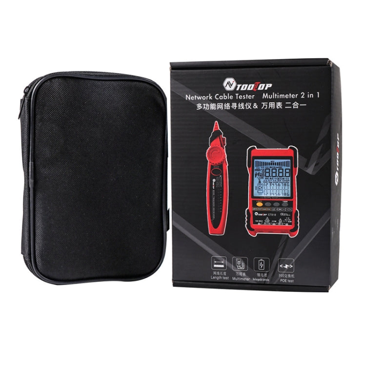 ET616 Rechargeable Adjustable Network Cable Tester Wire Tracker POE Cable Tester (Red) by buy2fix