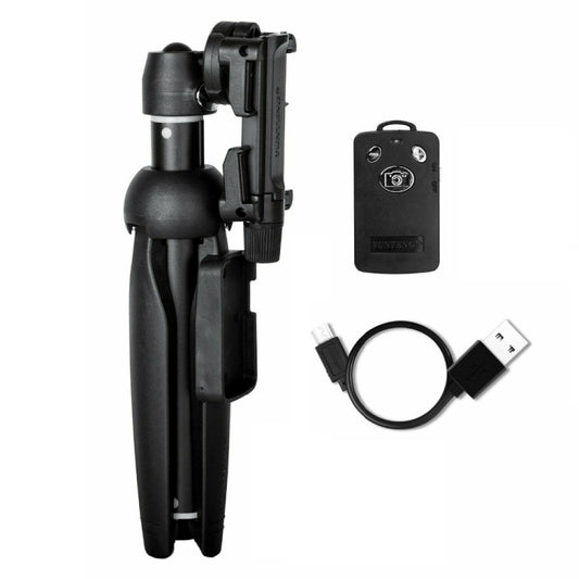YUNTENG 9928N Mobile Phone Selfie Rod Tripod With Bluetooth Remote Control(23-120cm Black) by YUNTENG