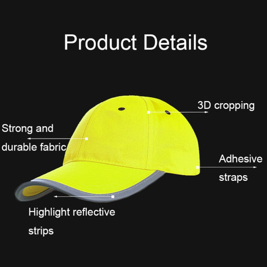 AS-610 Traffic Safety Reflective Sunshade Cap Sport Breathable Fluorescent Cap(Fluorescent Yellow) by buy2fix