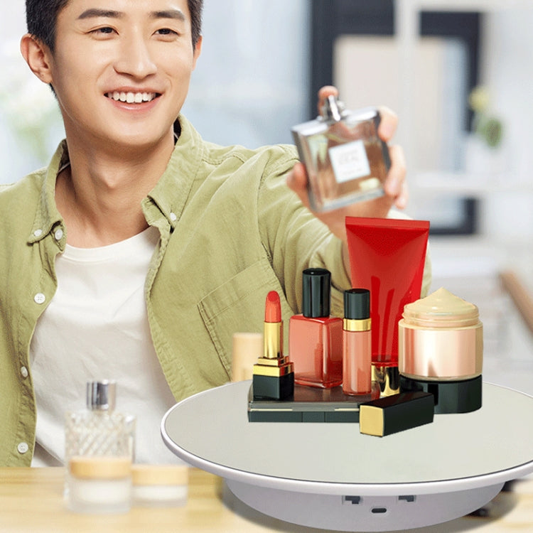 32cm Electric Turntable for Photography With Speed Direction Adjustment, Color: Black Mirror by buy2fix