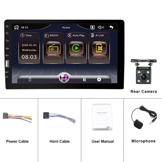 Q3570 9 inch Carplay Single Spindle MP5 Player, Style: Standard+4 Light Camera by buy2fix