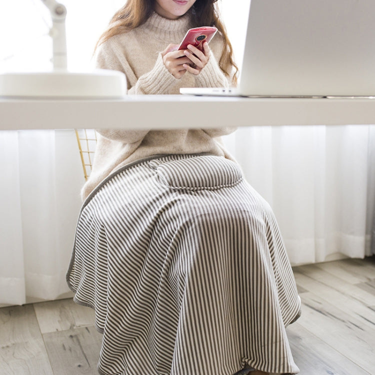 AI-540 72x115cm USB Body Warmer Blanket Office Heater Electric Heating Shawl(Khaki Elk Stripes) by buy2fix