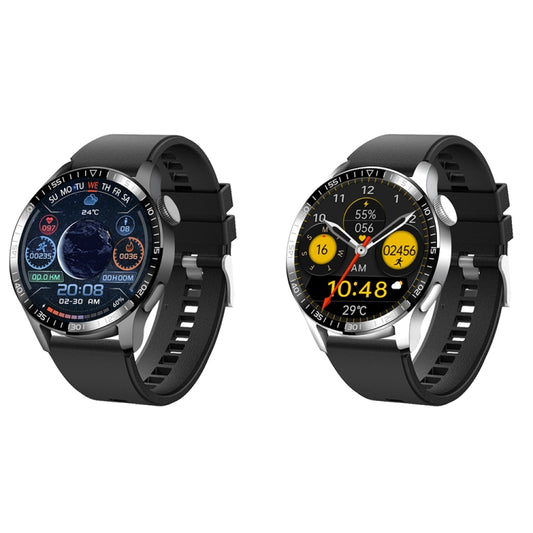UM93Pro 1.28 Inch Heart Rate/Blood Oxygen Monitoring Bluetooth Calling Watch With NFC Function(Black Silicone) by buy2fix