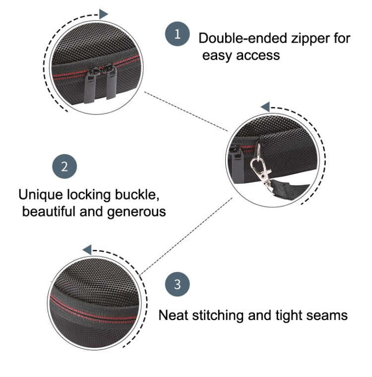 For JBL CLIP 4 Speaker Storage Bag Anti-crush Protection Box(Black) by buy2fix