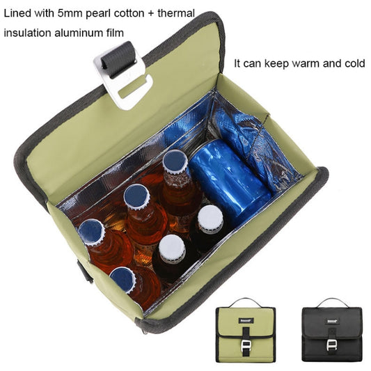 Rhinowalk RK9107 Foldable Expansion Thermal Bicycle Bag with Rain Cover(Matt Black) by buy2fix