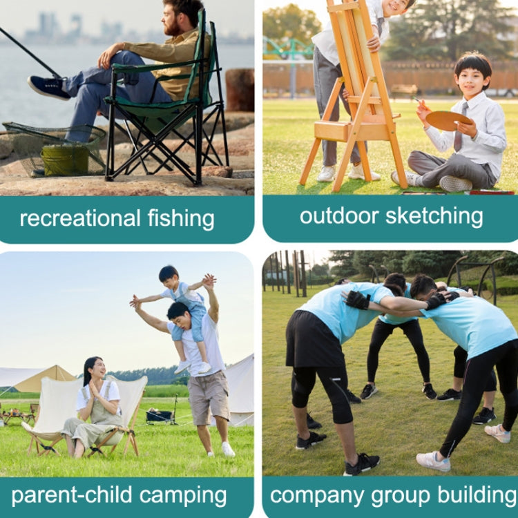 Casual Picnic Sketching Handrest Backrest Fishing Portable Beach Chair(Red) by buy2fix