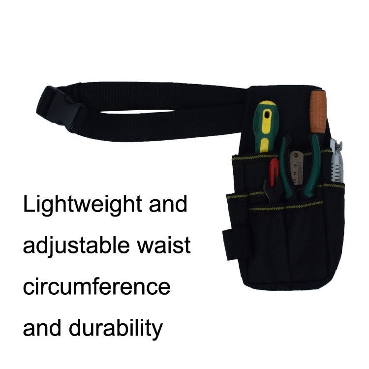 Lightweight Adjustable Hardware Tools Waist Bag Storage Bag(Black) by buy2fix