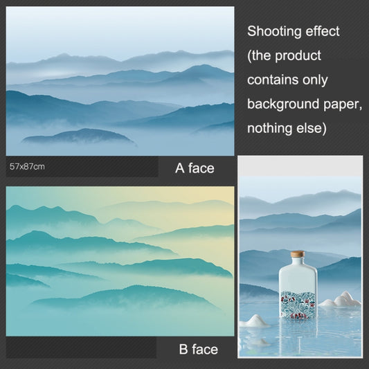 3D Double-Sided Matte Photography Background Paper(Ink Curling Peaks) by buy2fix