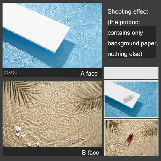 3D Double-Sided Matte Photography Background Paper(Pool+Beach) by buy2fix