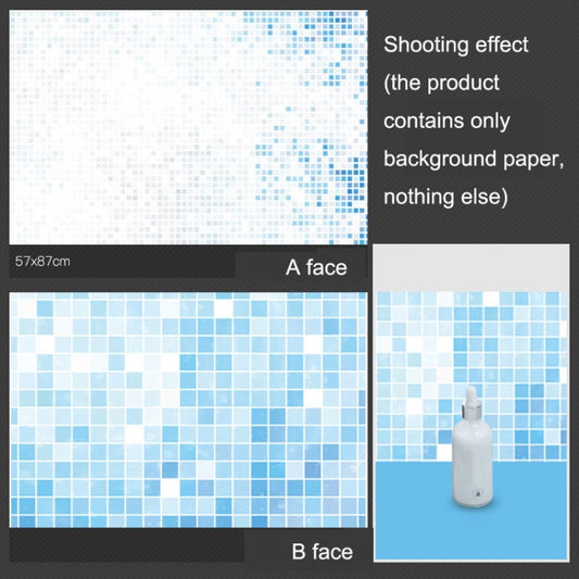 3D Double-Sided Matte Photography Background Paper(Blue Square) by buy2fix