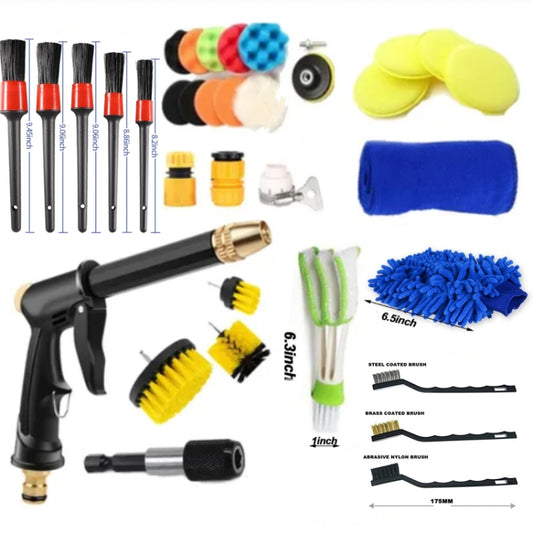 35 PCS / Set Car Wash Water Sprayer Tool Details Clean Brush Air Outlet Brush Set by buy2fix