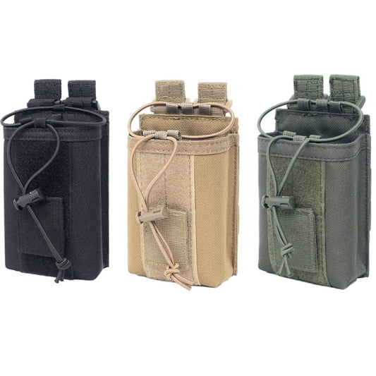 Outdoor Walkie-talkie Protection Bag Storage Belt Pouch(Khaki) by buy2fix