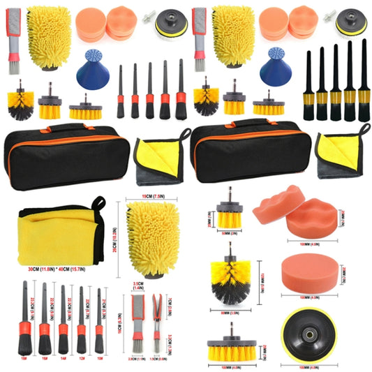 19 PCS / Set Car Beauty Cleaning Brush Details Brush Washing Glove Tool Set(Red Ring) by buy2fix