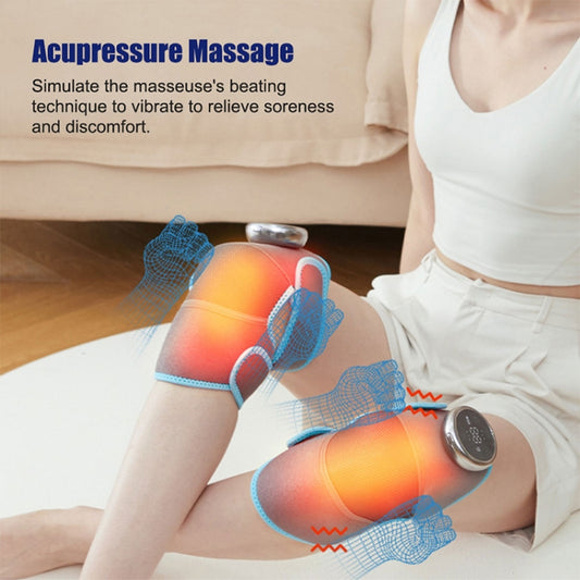 Electric Heating Therapy Knee Warm Knee Pad Brace Massage,Spec: Single With Vibration by buy2fix