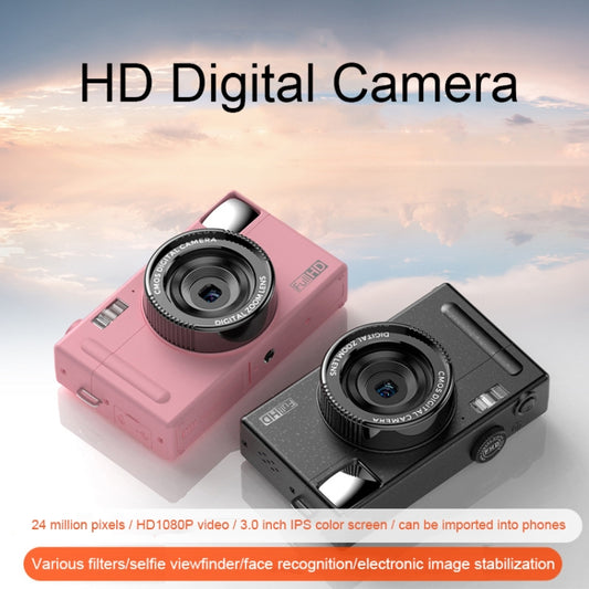 R1 48 Million HD Pixels 3.0 Inch IPS Screen Children Digital Camera, Spec: Black+Card Reader by buy2fix