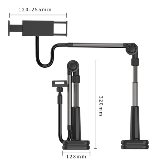 WS-21009 Cantilever Lazy Phone Stand Tablet Desktop Stand(Black) by buy2fix