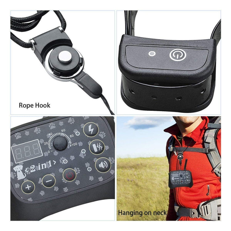 TF68 2-in-1 Dog Trainer Outdoor Electronic Wireless Fence With Collar EU Plug by buy2fix