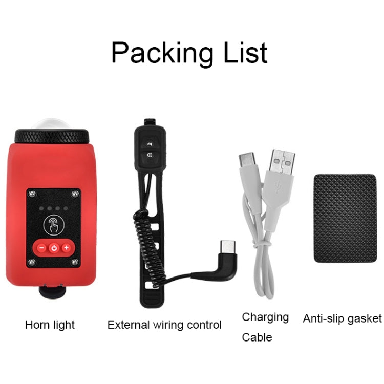 2 In 1 Bicycle Rechargeable Waterproof High Decibel Bell with Highlight Light(Blue) by buy2fix