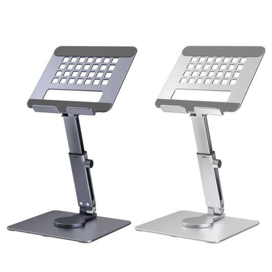 JUNDNE H06 Desktop Folding Phone Stand Portable Telescopic Rotary Tablet Stand(Deep Grey) by JUNDNE