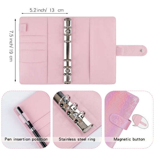 A6 Illusion Magic Square Loose-leaf PU Notebook Cash Budget Book(Milk Tea) by buy2fix