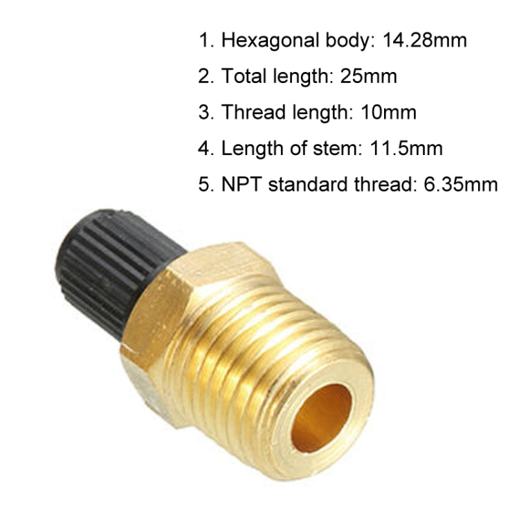 5PCS 1/4 NPT Threaded Nozzles Solid Nickel-Plated Brass Fuel Tank Filling Valve For Air Compressor by buy2fix