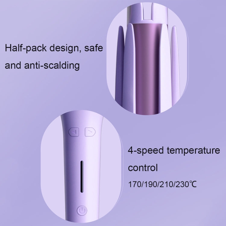 RD-2118 32mm Intelligent Induction Automatic Curling Iron Electric Rotary Automatic Hair Curler, CN Plug(Purple) by buy2fix