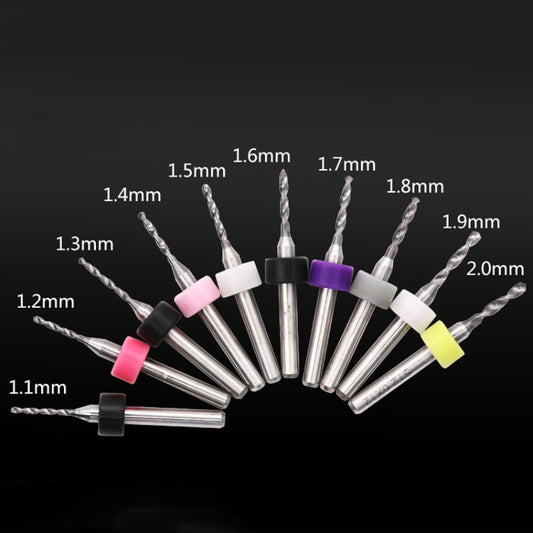 10 In 1 PCB Tungsten Steel Drill Bits Carving Miniature Drill Bits, Size: 1.1-2mm by buy2fix