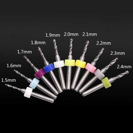 10 In 1 PCB Tungsten Steel Drill Bits Carving Miniature Drill Bits, Size: 1.5-2.4mm by buy2fix