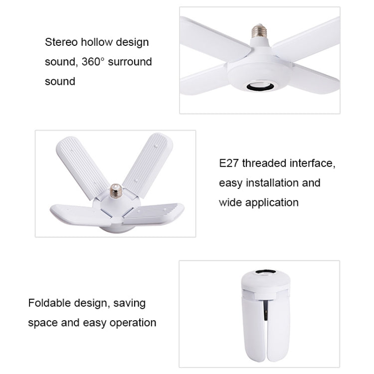 Smart Remote Control Colorful Folding Music Bulb Light with Audio Function, Spec: New 4+1 by buy2fix