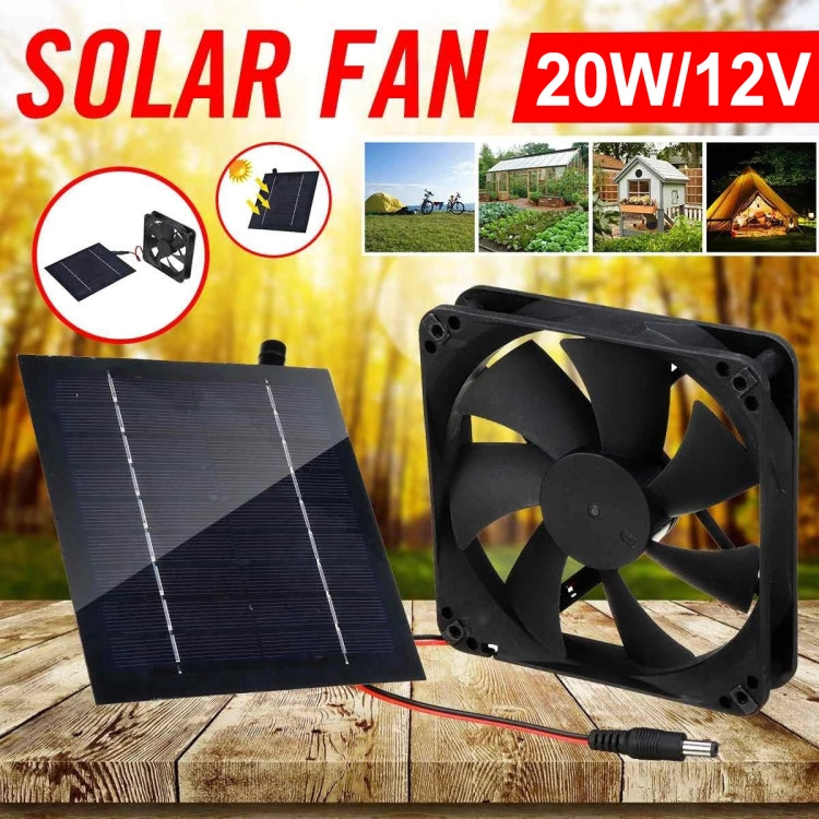 Al-043 20W Solar Mini Fan Bathroom Kitchen Solar Exhaust Fan by buy2fix