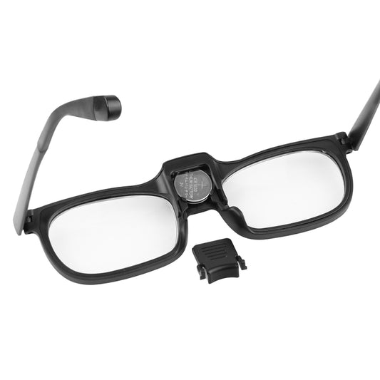 Glasses-Type Painting and Reading Magnifying Glass with 2LED Lights, Specification: 19156-3A by buy2fix