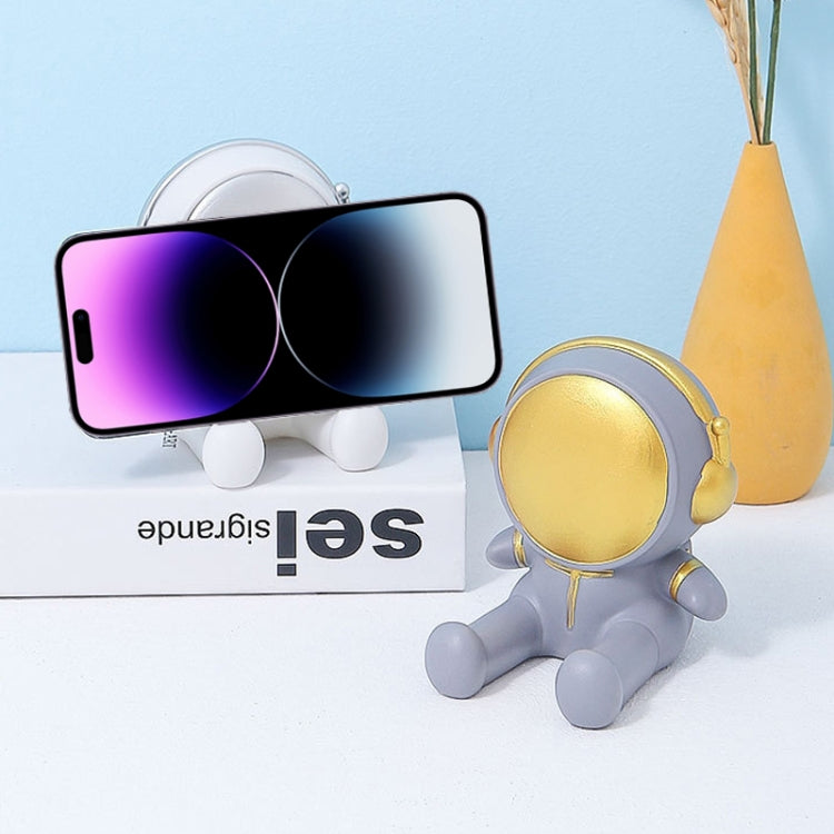 Astronaut Tablet Phone Bracket Desktop Phone Holder Ornaments(Gray) by buy2fix