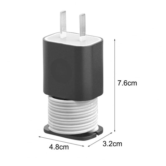 For iPhone 11/12 18W/20W Power Adapter 2pcs Protective Case Cover Data Cable Organizer(Black) by buy2fix