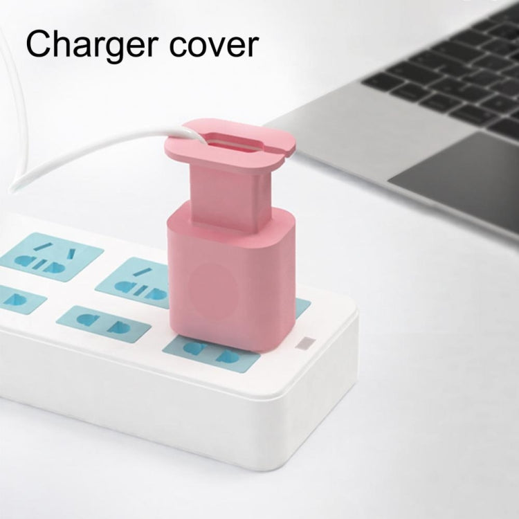 For iPhone 11/12 18W/20W Power Adapter 2pcs Protective Case Cover Data Cable Organizer(Black) by buy2fix