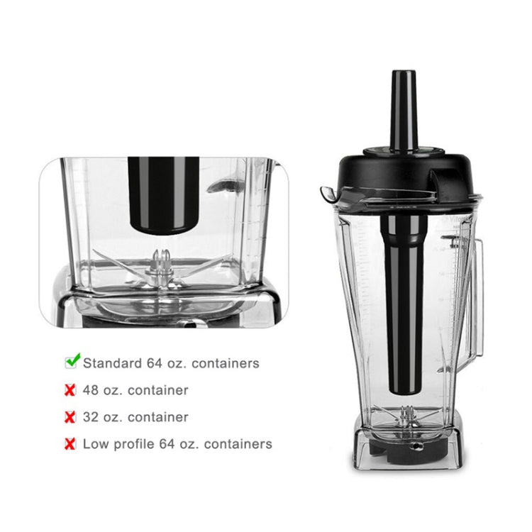 For Vitamix 760/5000/5200 Blenders Standard 64oz Container Blender Tamper Tool(Black) by buy2fix
